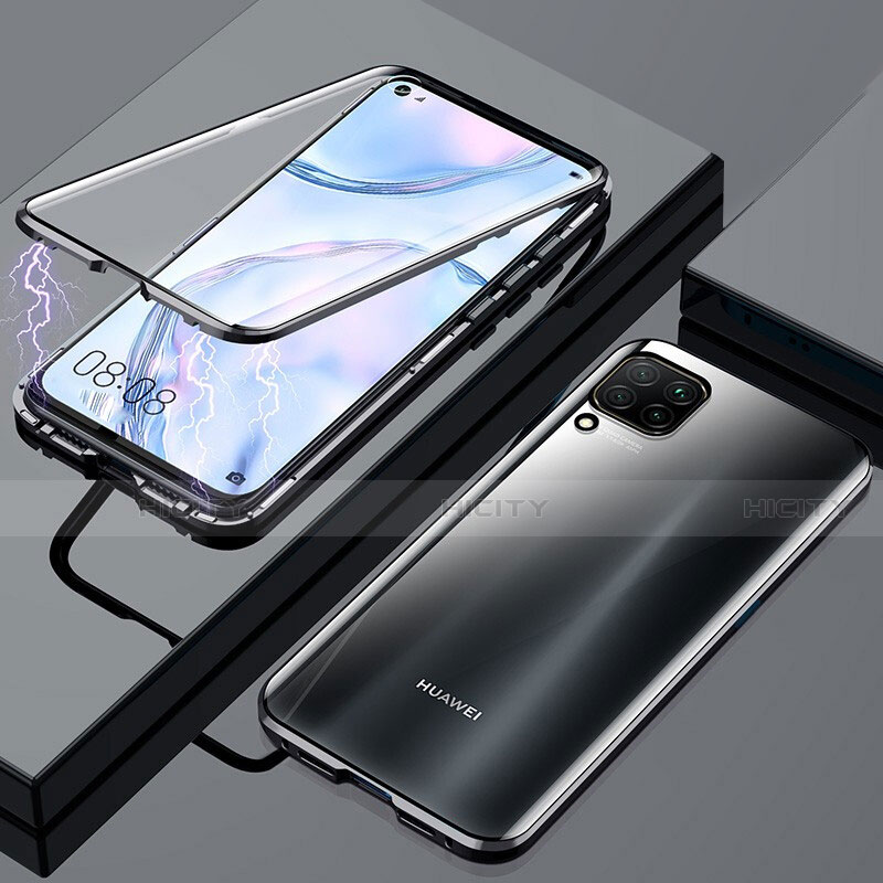 Handyhülle Hülle Luxus Aluminium Metall Rahmen Spiegel 360 Grad Tasche für Huawei Nova 6 SE groß