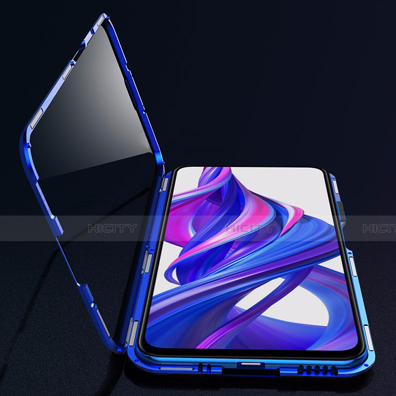 Handyhülle Hülle Luxus Aluminium Metall Rahmen Spiegel 360 Grad Tasche für Huawei P Smart Z (2019)