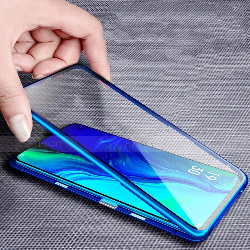 Handyhülle Hülle Luxus Aluminium Metall Rahmen Spiegel 360 Grad Tasche für Oppo Realme X