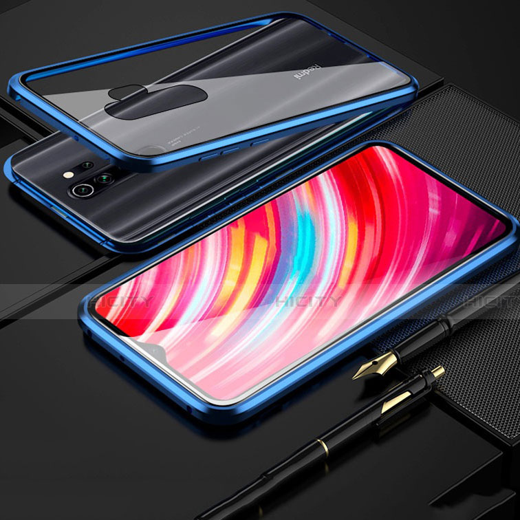 Handyhülle Hülle Luxus Aluminium Metall Rahmen Spiegel 360 Grad Tasche für Xiaomi Redmi Note 8 Pro