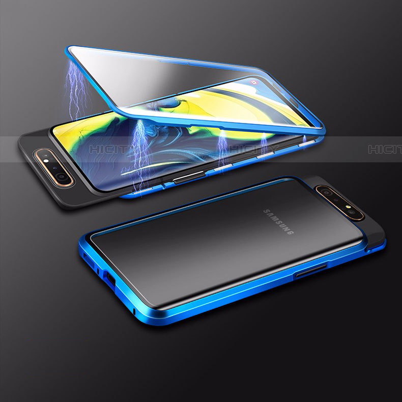 Handyhülle Hülle Luxus Aluminium Metall Rahmen Spiegel 360 Grad Tasche M01 für Samsung Galaxy A90 4G