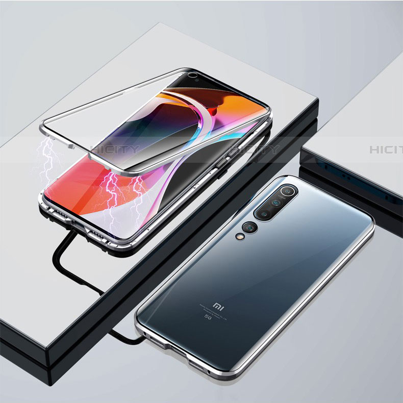 Handyhülle Hülle Luxus Aluminium Metall Rahmen Spiegel 360 Grad Tasche M01 für Xiaomi Mi 10