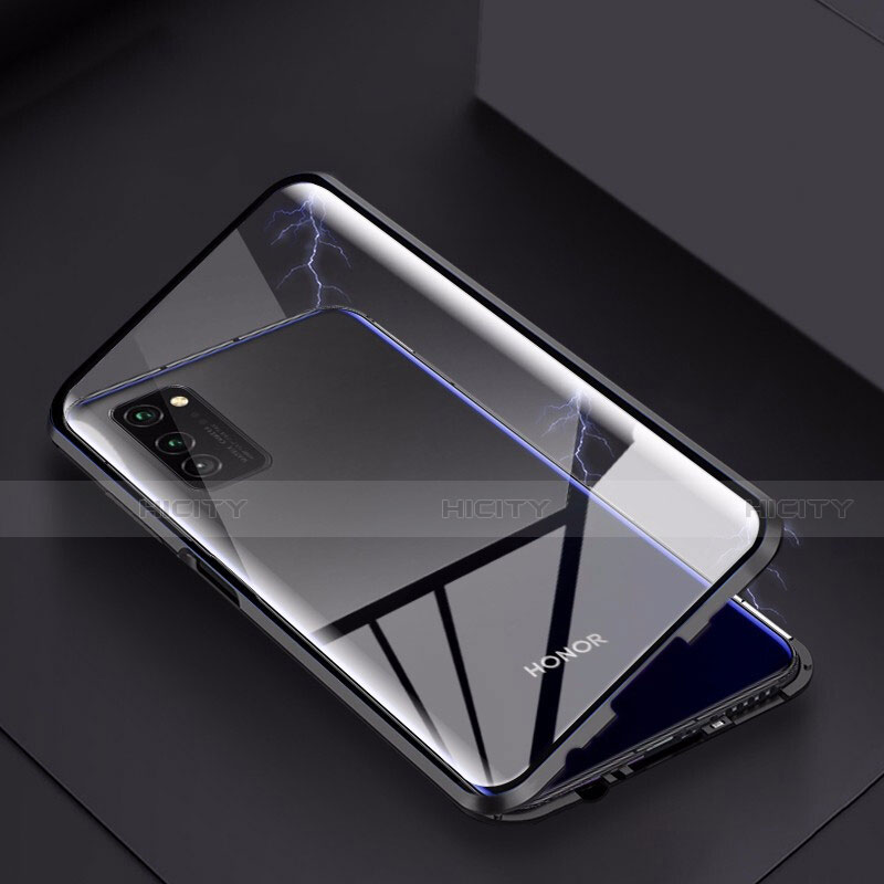 Handyhülle Hülle Luxus Aluminium Metall Rahmen Spiegel 360 Grad Tasche M02 für Huawei Honor V30 Pro 5G groß