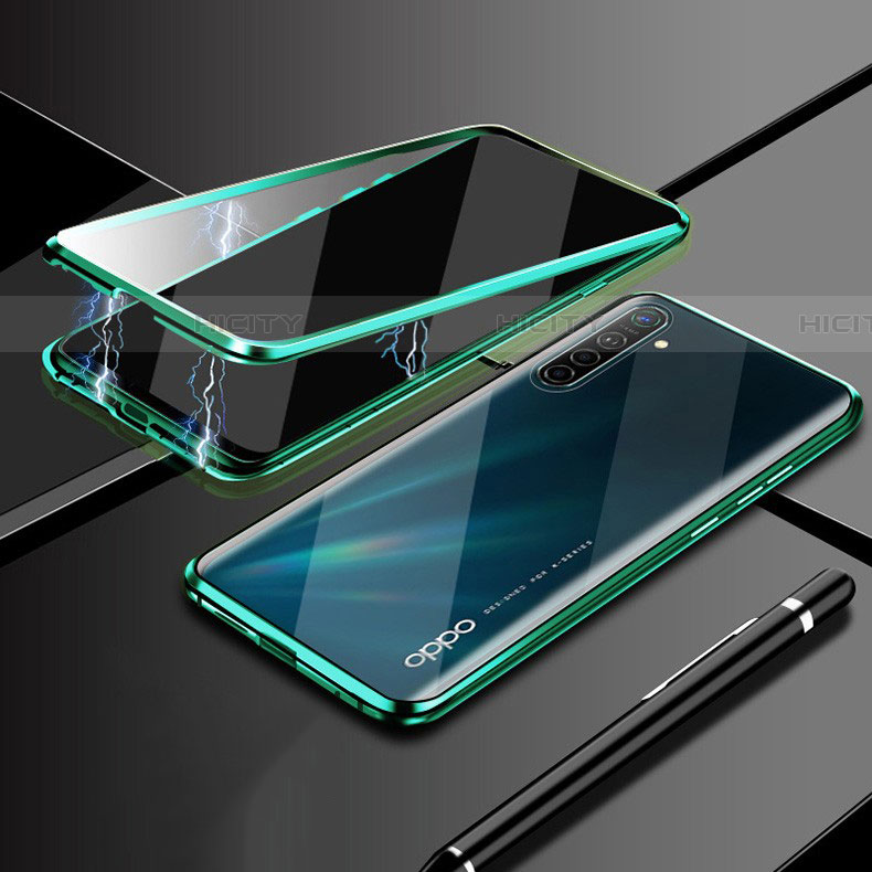 Handyhülle Hülle Luxus Aluminium Metall Rahmen Spiegel 360 Grad Tasche M02 für Oppo K5 groß