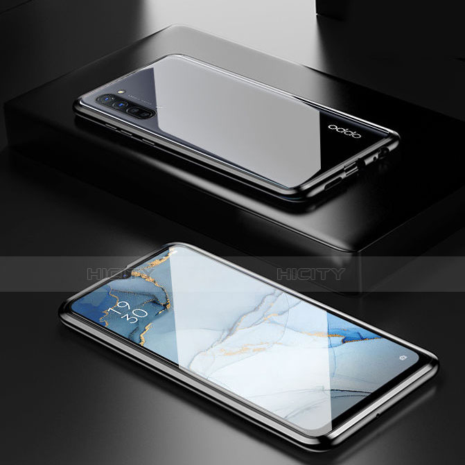 Handyhülle Hülle Luxus Aluminium Metall Rahmen Spiegel 360 Grad Tasche M03 für Oppo K7 5G groß