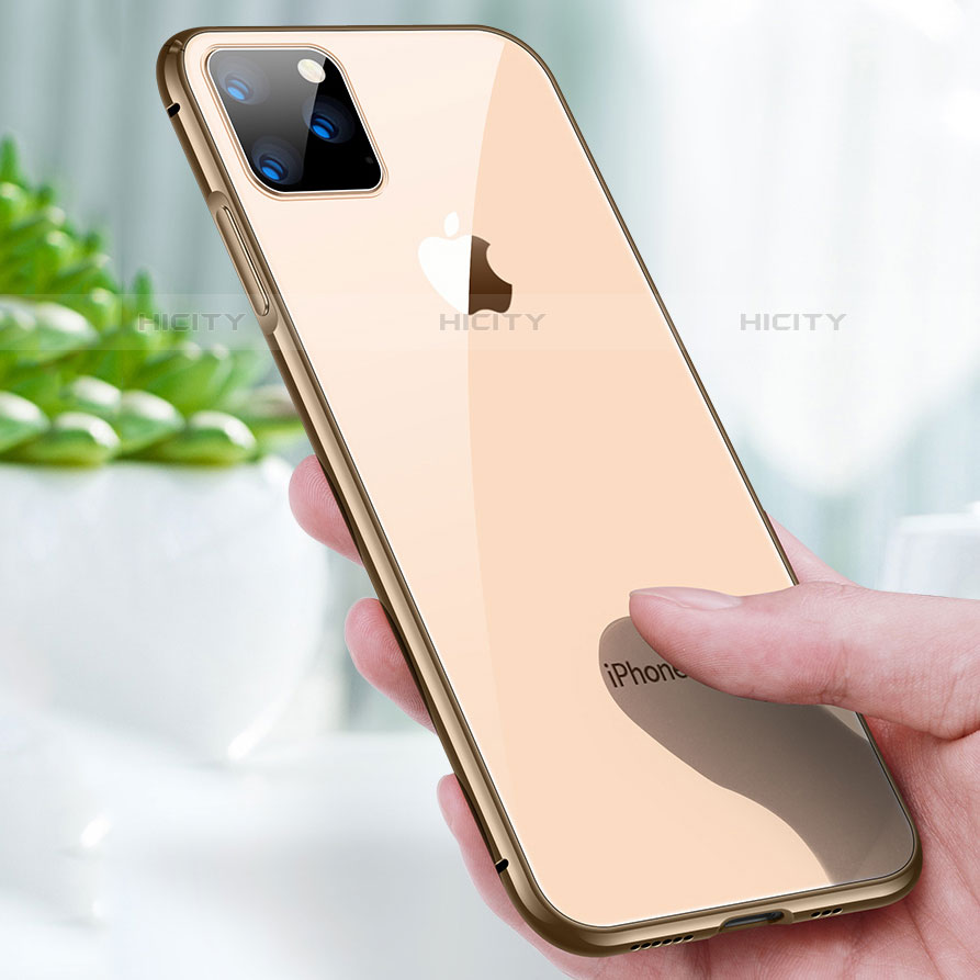 Handyhülle Hülle Luxus Aluminium Metall Rahmen Spiegel 360 Grad Tasche M04 für Apple iPhone 11 Pro