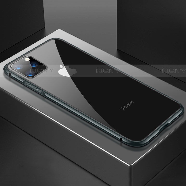 Handyhülle Hülle Luxus Aluminium Metall Rahmen Spiegel 360 Grad Tasche M04 für Apple iPhone 11 Pro Max