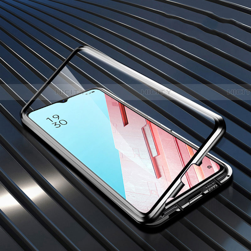 Handyhülle Hülle Luxus Aluminium Metall Rahmen Spiegel 360 Grad Tasche M04 für Oppo Find X2 Lite groß