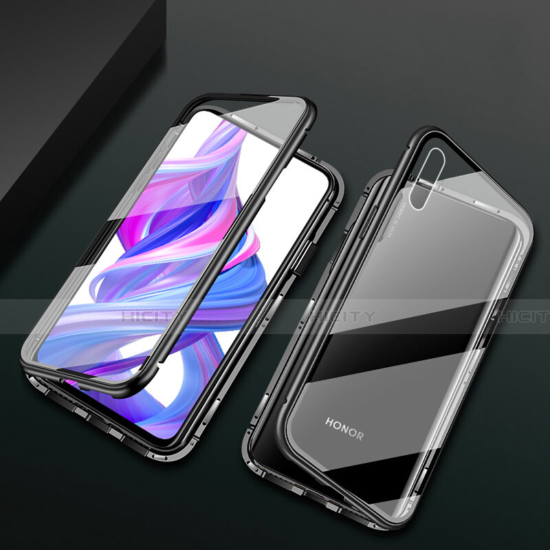 Handyhülle Hülle Luxus Aluminium Metall Rahmen Spiegel 360 Grad Tasche M05 für Huawei Honor 9X