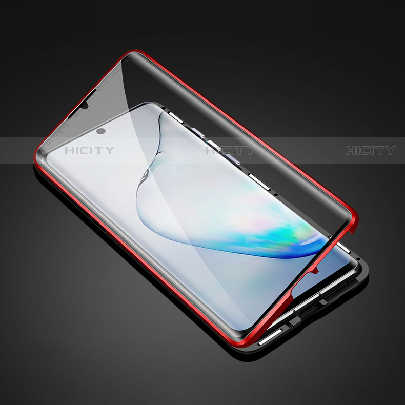 Handyhülle Hülle Luxus Aluminium Metall Rahmen Spiegel 360 Grad Tasche M05 für Samsung Galaxy Note 10 Plus