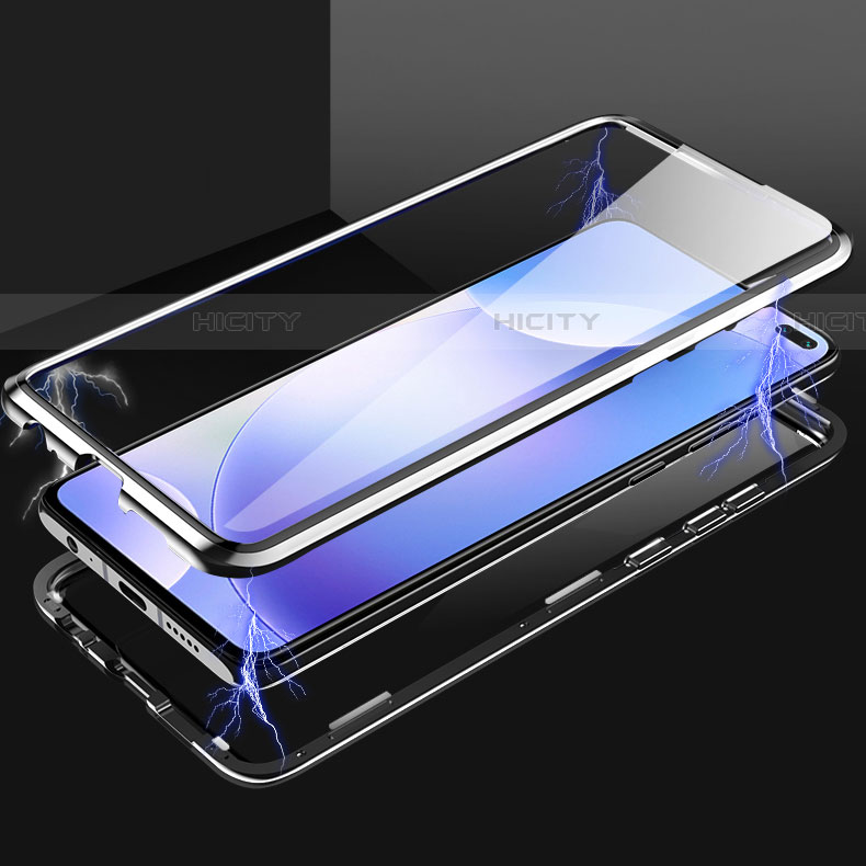 Handyhülle Hülle Luxus Aluminium Metall Rahmen Spiegel 360 Grad Tasche M05 für Xiaomi Redmi K30 4G groß