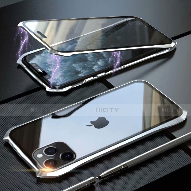 Handyhülle Hülle Luxus Aluminium Metall Rahmen Spiegel 360 Grad Tasche M10 für Apple iPhone 11 Pro