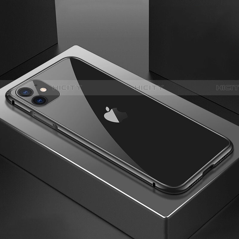 Handyhülle Hülle Luxus Aluminium Metall Rahmen Spiegel 360 Grad Tasche T02 für Apple iPhone 11 groß