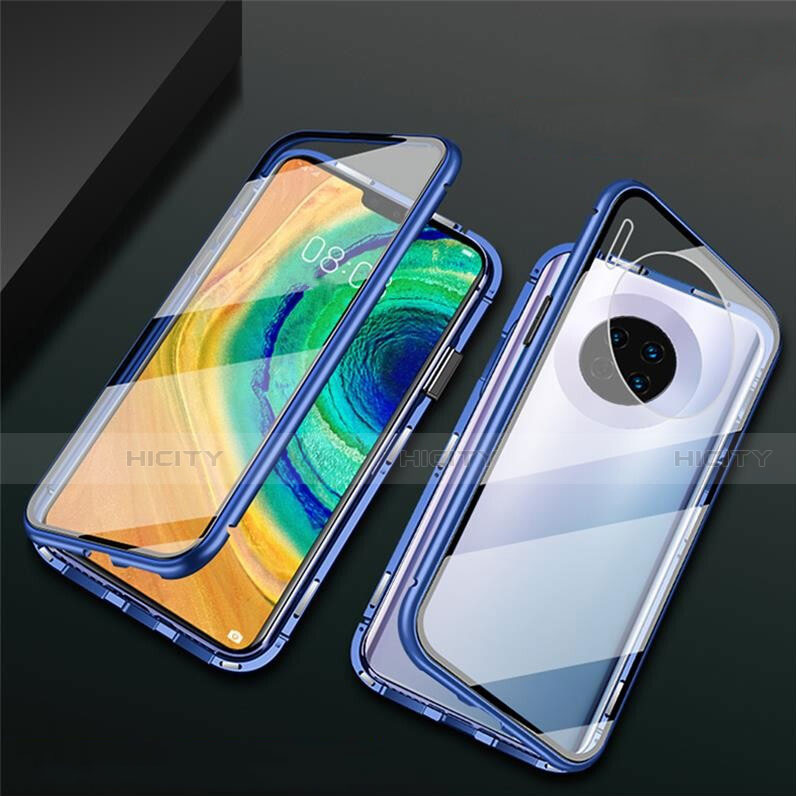 Handyhülle Hülle Luxus Aluminium Metall Rahmen Spiegel 360 Grad Tasche T02 für Huawei Mate 30 Pro 5G groß