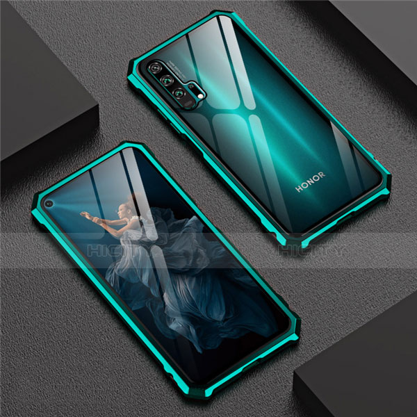 Handyhülle Hülle Luxus Aluminium Metall Rahmen Spiegel 360 Grad Tasche T04 für Huawei Honor 20 Pro groß