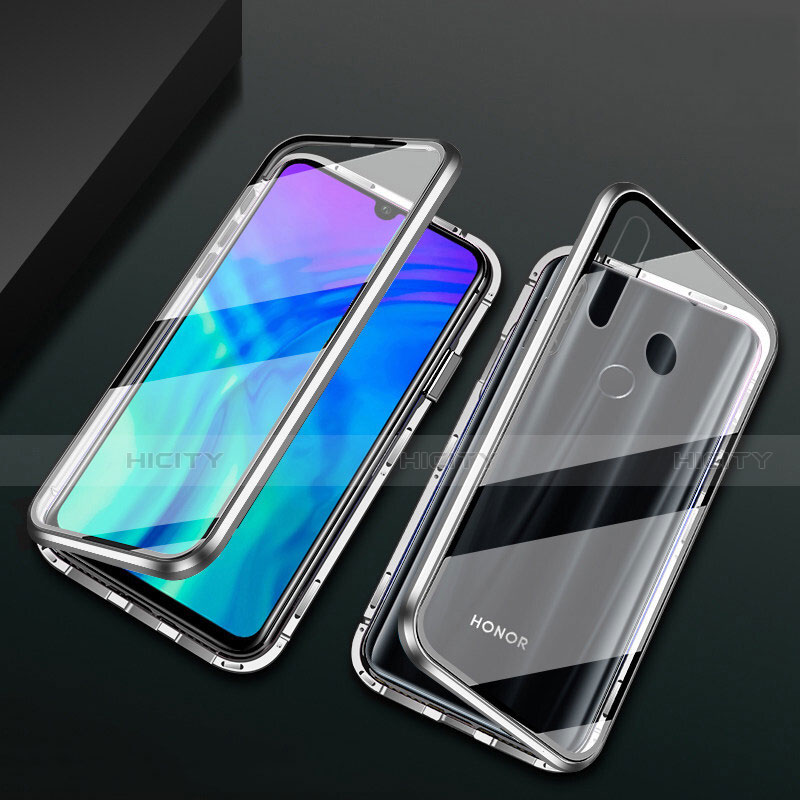 Handyhülle Hülle Luxus Aluminium Metall Rahmen Spiegel 360 Grad Tasche T04 für Huawei P Smart+ Plus (2019) groß