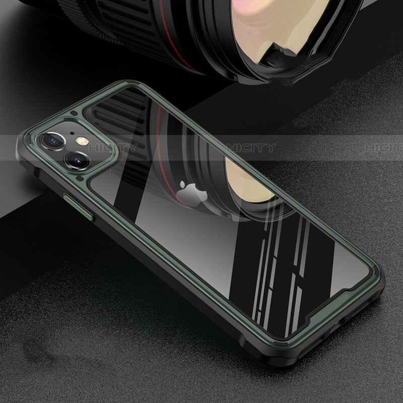 Handyhülle Hülle Luxus Aluminium Metall Rahmen Spiegel 360 Grad Tasche T05 für Apple iPhone 11