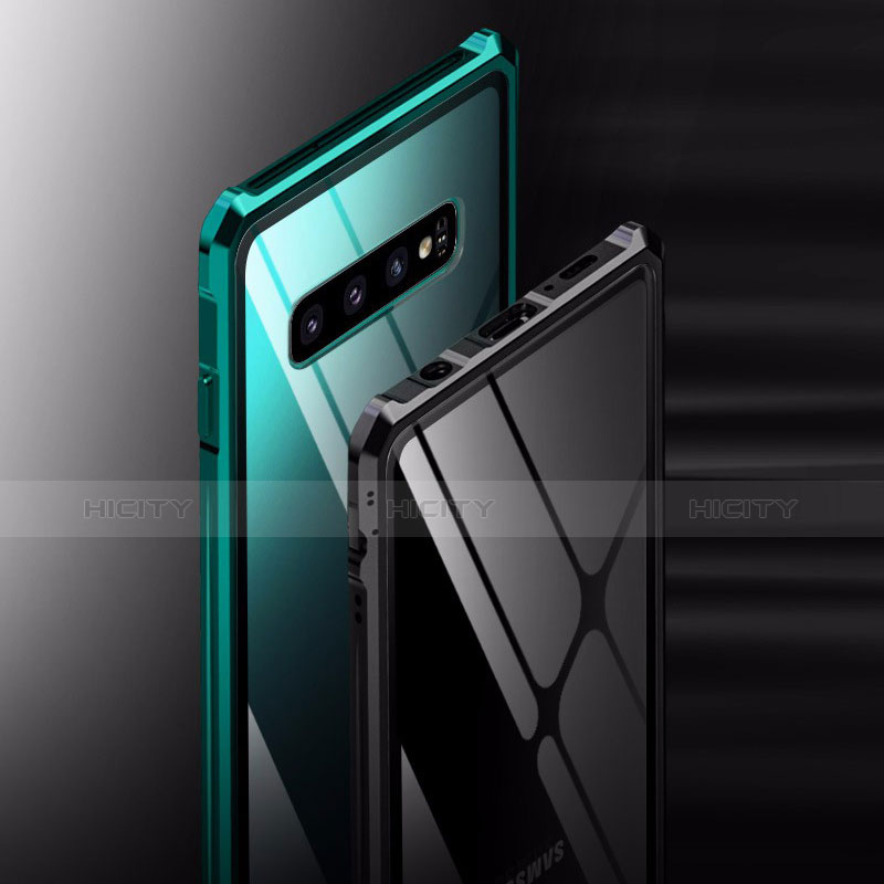 Handyhülle Hülle Luxus Aluminium Metall Rahmen Spiegel Tasche A01 für Samsung Galaxy S10