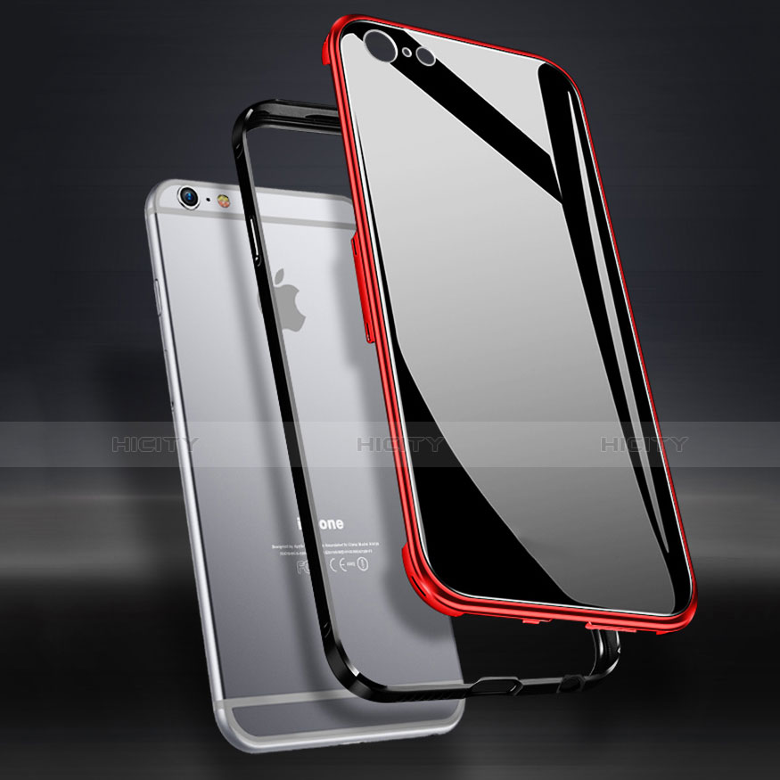 Handyhülle Hülle Luxus Aluminium Metall Rahmen Spiegel Tasche für Apple iPhone 6 groß