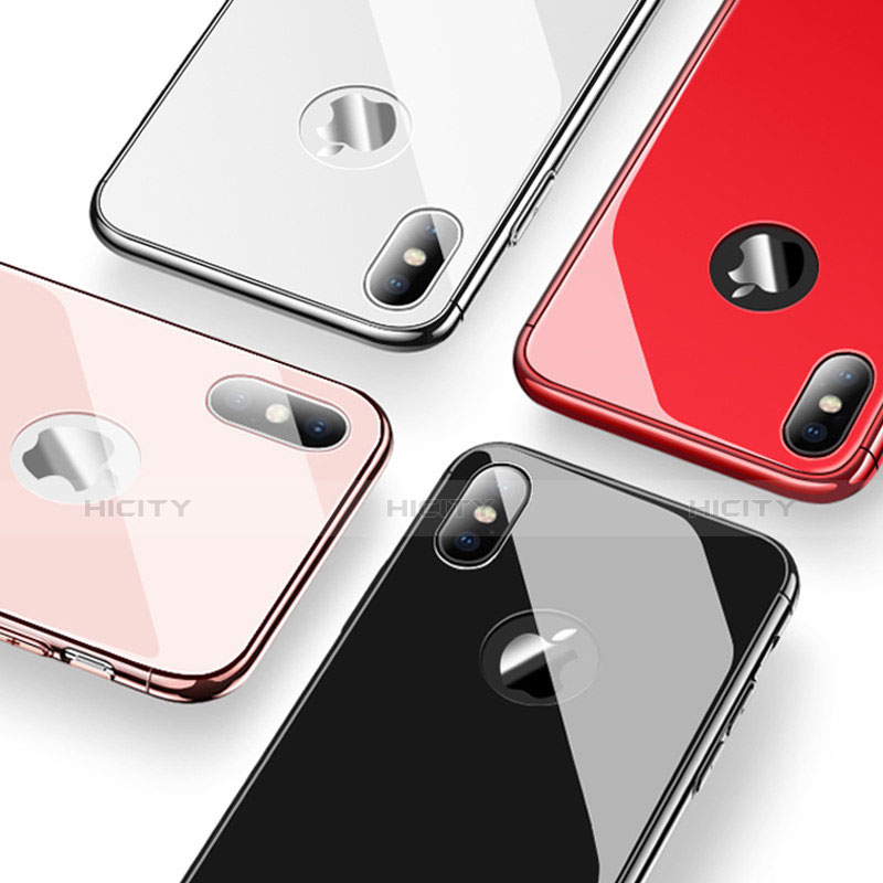 Handyhülle Hülle Luxus Aluminium Metall Rahmen Spiegel Tasche für Apple iPhone X groß