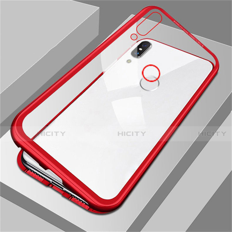 Handyhülle Hülle Luxus Aluminium Metall Rahmen Spiegel Tasche für Huawei Honor 8X Rot Plus