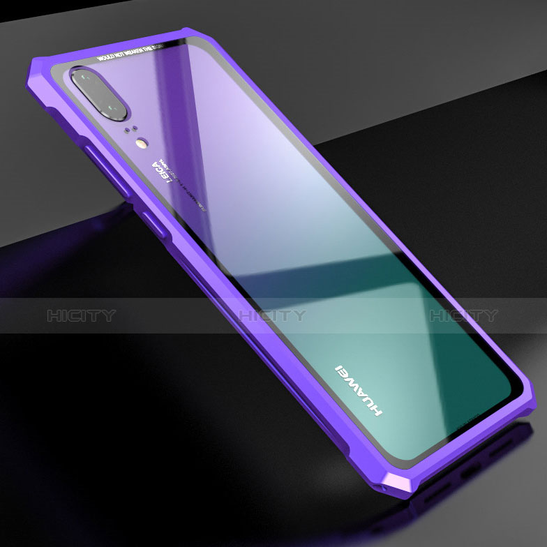 Handyhülle Hülle Luxus Aluminium Metall Rahmen Spiegel Tasche für Huawei P20