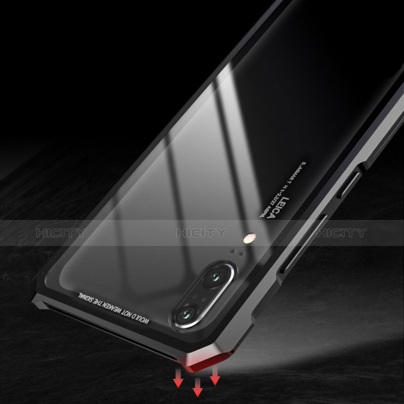 Handyhülle Hülle Luxus Aluminium Metall Rahmen Spiegel Tasche für Huawei P20