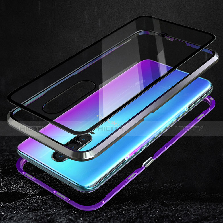 Handyhülle Hülle Luxus Aluminium Metall Rahmen Spiegel Tasche für Oppo RX17 Pro groß