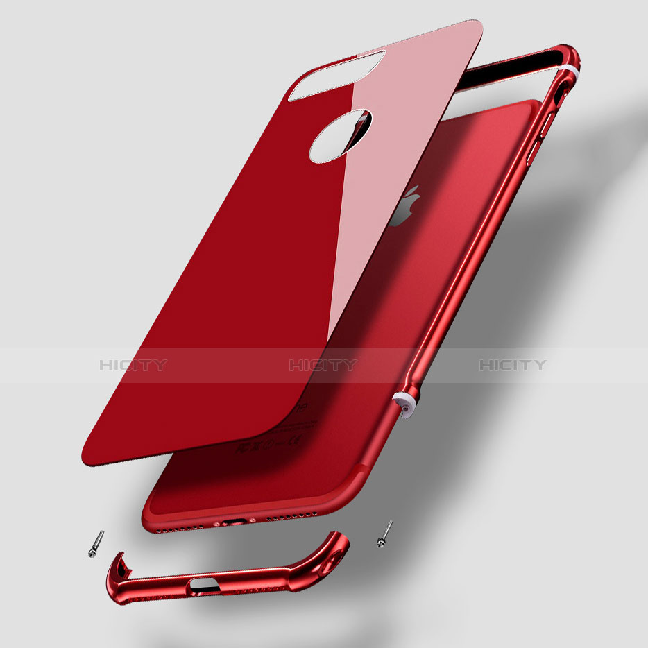 Handyhülle Hülle Luxus Aluminium Metall Rahmen Spiegel Tasche M01 für Apple iPhone 7 Plus
