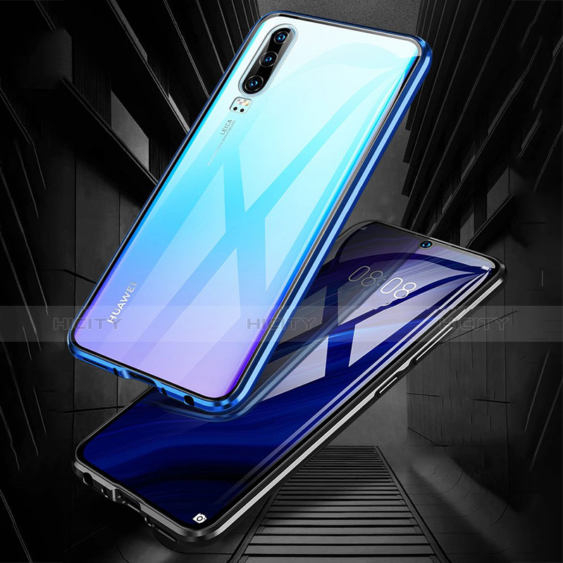 Handyhülle Hülle Luxus Aluminium Metall Rahmen Spiegel Tasche M01 für Huawei P30