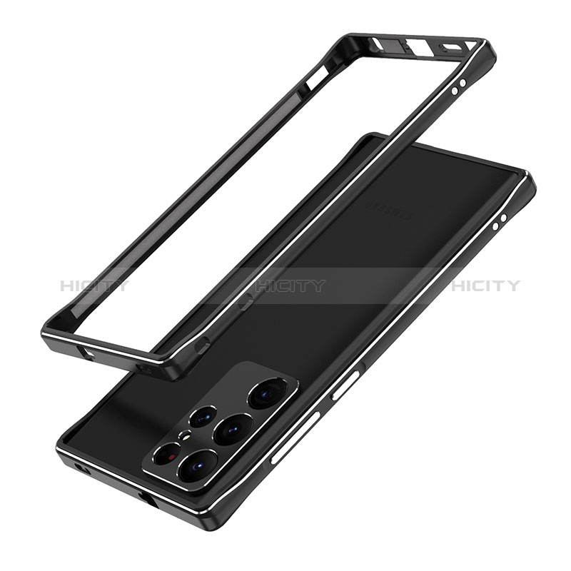 Handyhülle Hülle Luxus Aluminium Metall Rahmen Tasche A01 für Samsung Galaxy S24 Ultra 5G groß