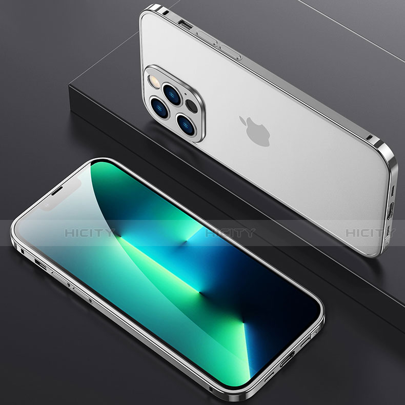 Handyhülle Hülle Luxus Aluminium Metall Rahmen Tasche A03 für Apple iPhone 13 Pro