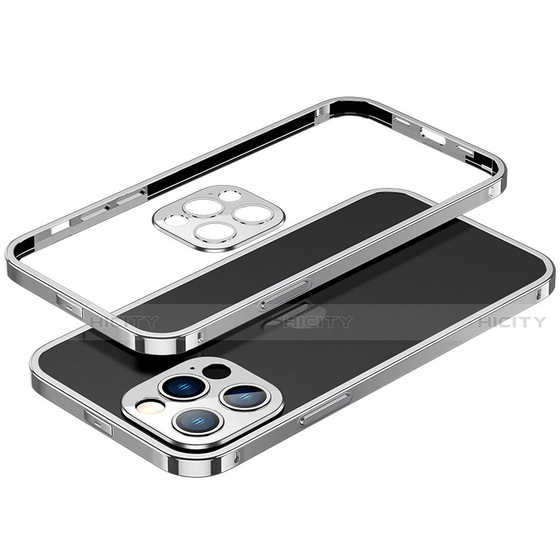 Handyhülle Hülle Luxus Aluminium Metall Rahmen Tasche A03 für Apple iPhone 13 Pro Max groß