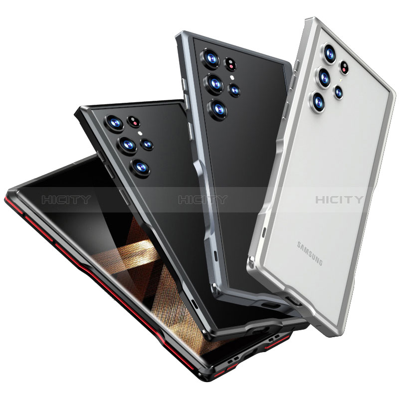 Handyhülle Hülle Luxus Aluminium Metall Rahmen Tasche A03 für Samsung Galaxy S24 Ultra 5G groß