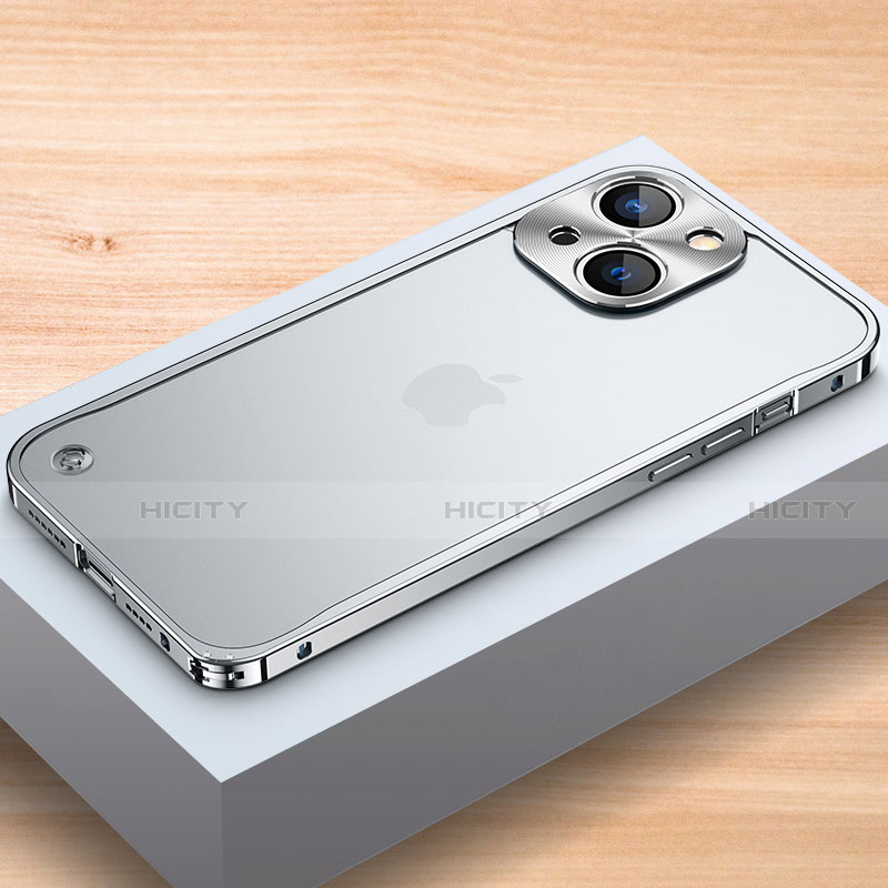 Handyhülle Hülle Luxus Aluminium Metall Rahmen Tasche A04 für Apple iPhone 13 Mini groß