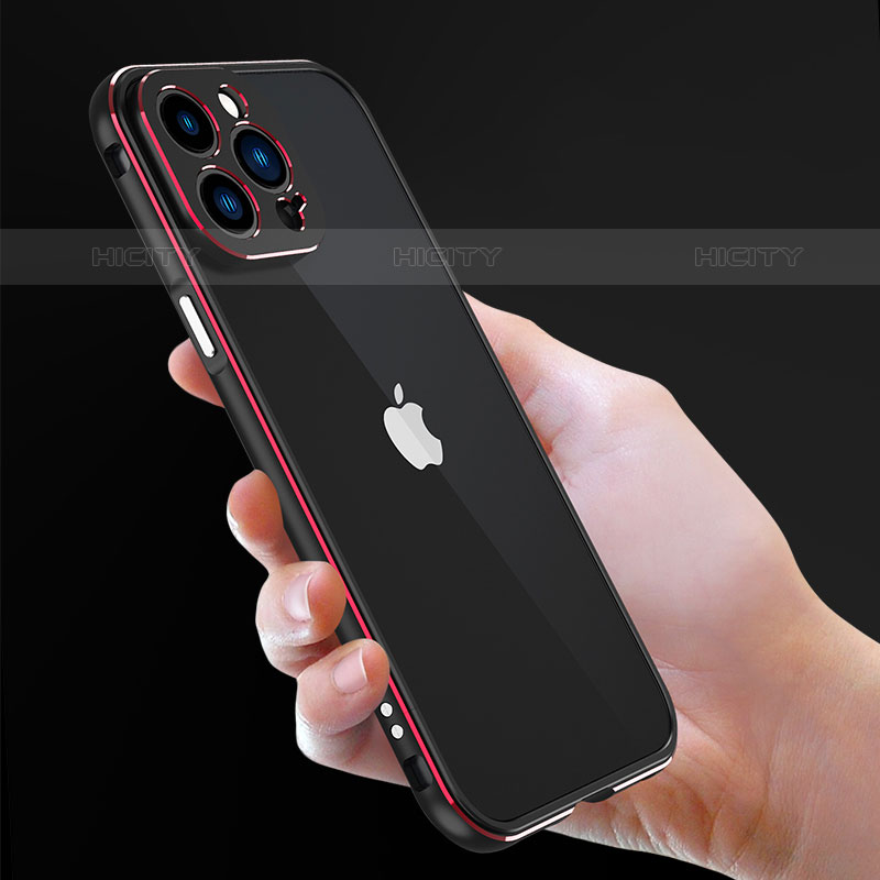 Handyhülle Hülle Luxus Aluminium Metall Rahmen Tasche für Apple iPhone 15 Pro groß