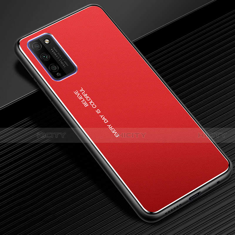 Handyhülle Hülle Luxus Aluminium Metall Rahmen Tasche für Huawei Honor 30 Lite 5G Rot