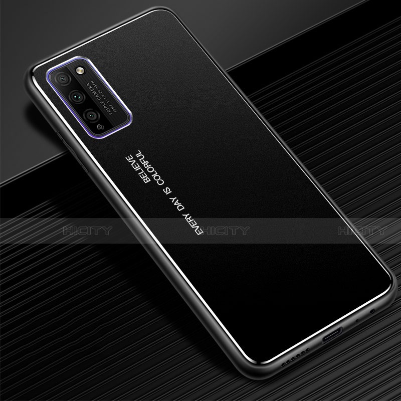 Handyhülle Hülle Luxus Aluminium Metall Rahmen Tasche für Huawei Honor 30 Lite 5G Schwarz