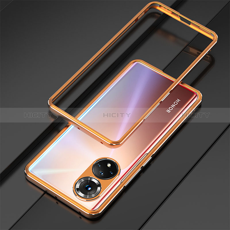 Handyhülle Hülle Luxus Aluminium Metall Rahmen Tasche für Huawei Honor 50 Pro 5G Orange