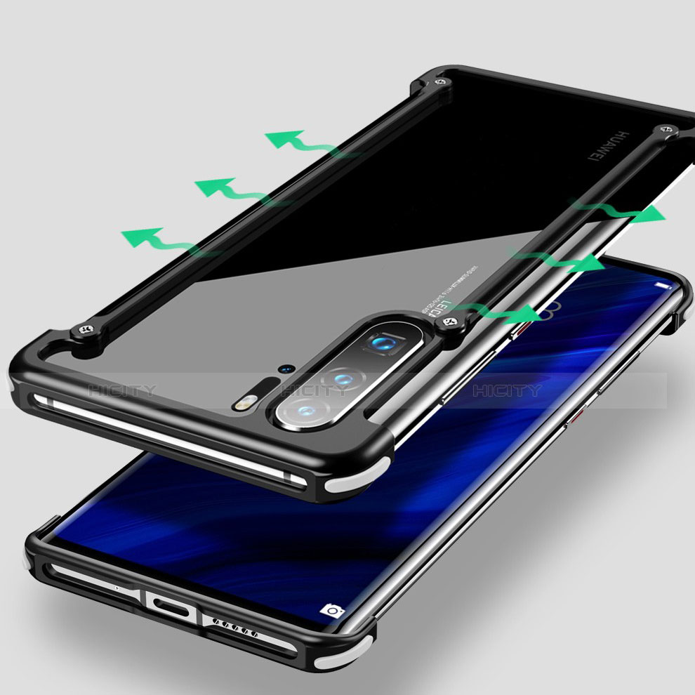 Handyhülle Hülle Luxus Aluminium Metall Rahmen Tasche für Huawei P30 Pro New Edition groß