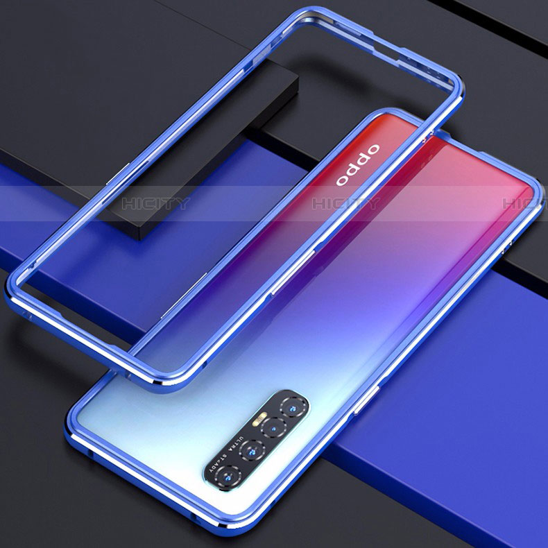 Handyhülle Hülle Luxus Aluminium Metall Rahmen Tasche für Oppo Reno3 Pro groß