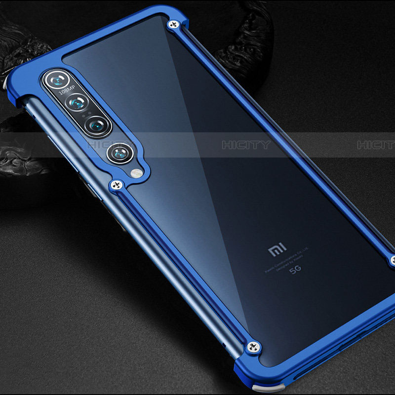 Handyhülle Hülle Luxus Aluminium Metall Rahmen Tasche für Xiaomi Mi 10 Pro groß