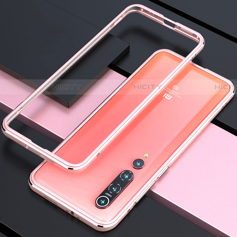 Handyhülle Hülle Luxus Aluminium Metall Rahmen Tasche für Xiaomi Mi 10 Rosegold