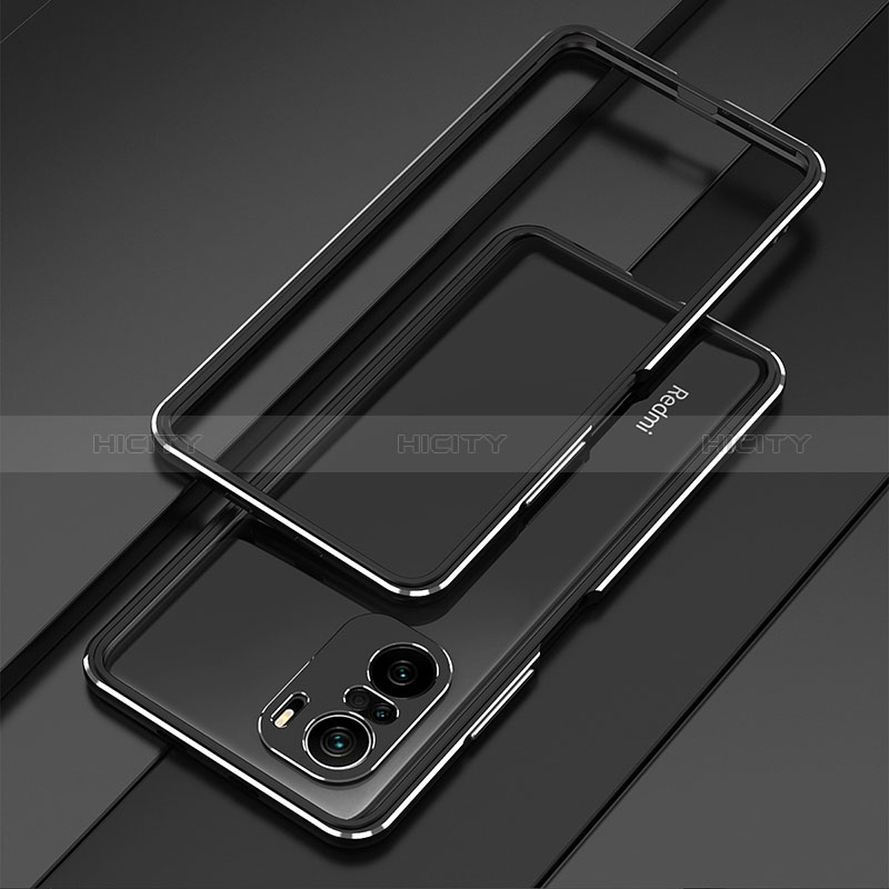 Handyhülle Hülle Luxus Aluminium Metall Rahmen Tasche für Xiaomi Mi 11X 5G Schwarz