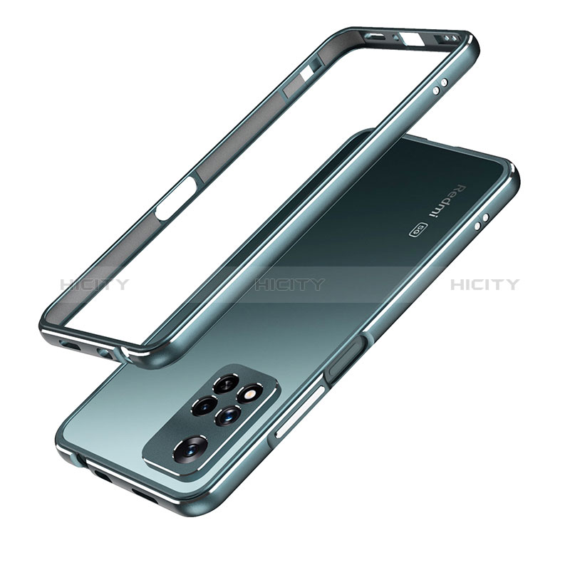 Handyhülle Hülle Luxus Aluminium Metall Rahmen Tasche für Xiaomi Poco X4 NFC Nachtgrün