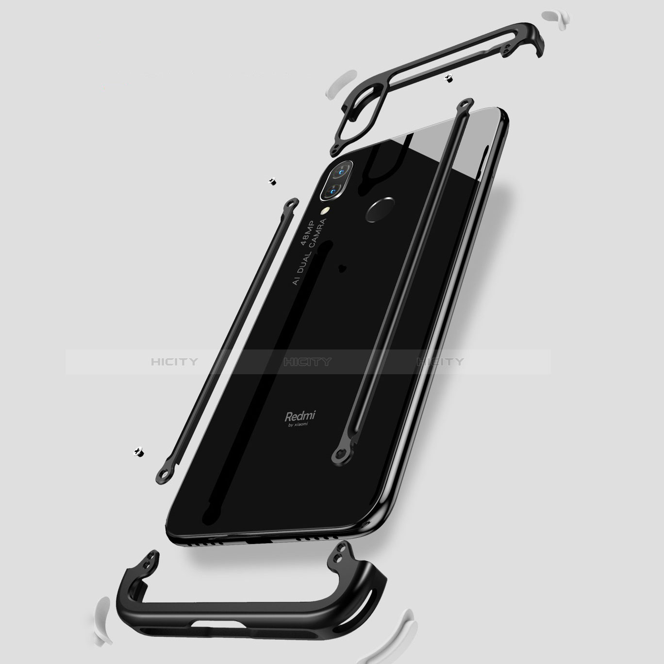 Handyhülle Hülle Luxus Aluminium Metall Rahmen Tasche für Xiaomi Redmi Note 7