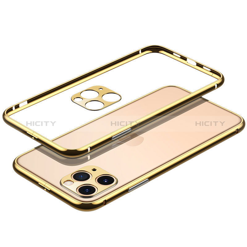 Handyhülle Hülle Luxus Aluminium Metall Rahmen Tasche JL2 für Apple iPhone 13 Pro Gold