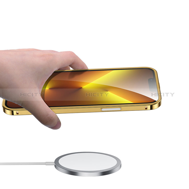 Handyhülle Hülle Luxus Aluminium Metall Rahmen Tasche JL2 für Apple iPhone 14 Pro