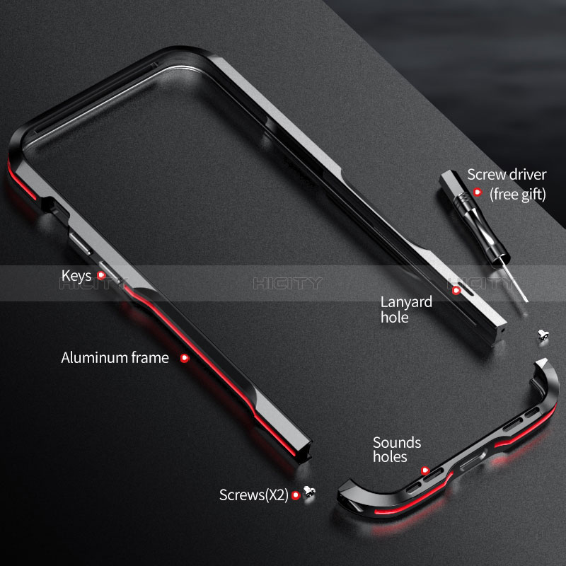 Handyhülle Hülle Luxus Aluminium Metall Rahmen Tasche LF3 für Apple iPhone 14