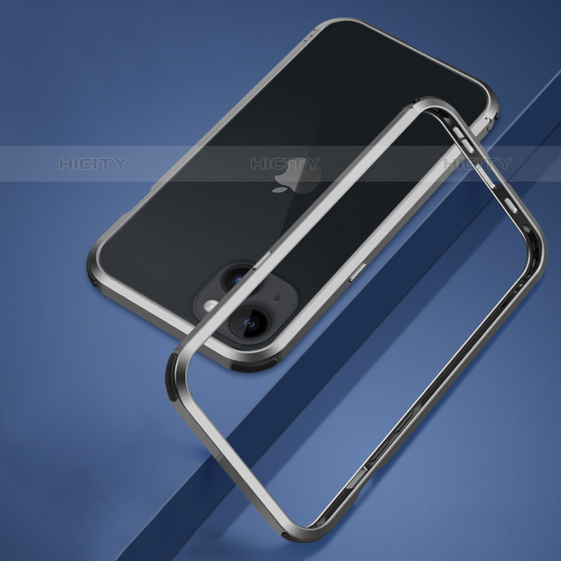 Handyhülle Hülle Luxus Aluminium Metall Rahmen Tasche LO1 für Apple iPhone 15 Pro groß